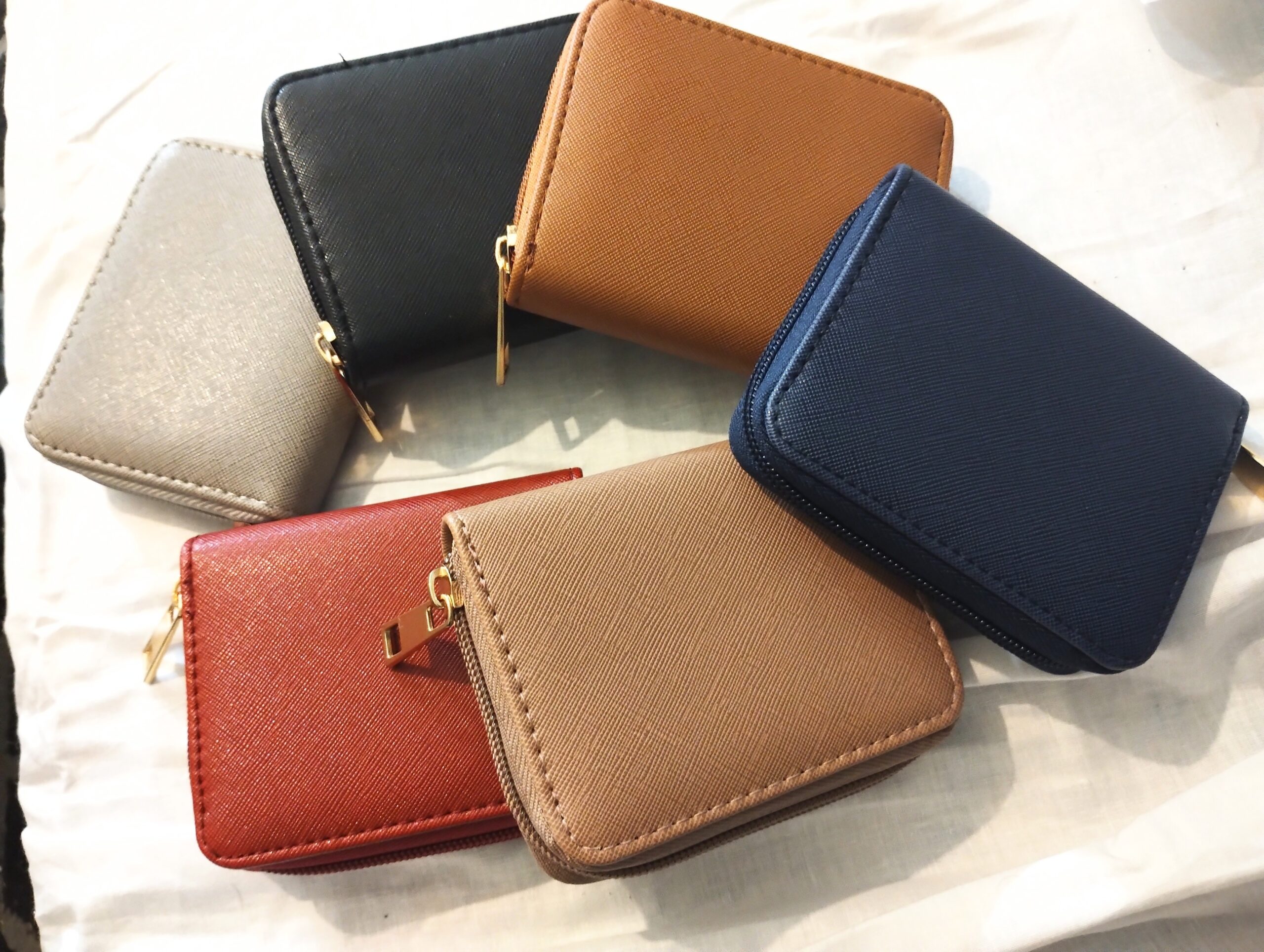 Portefeuille chic similicuir unicolore