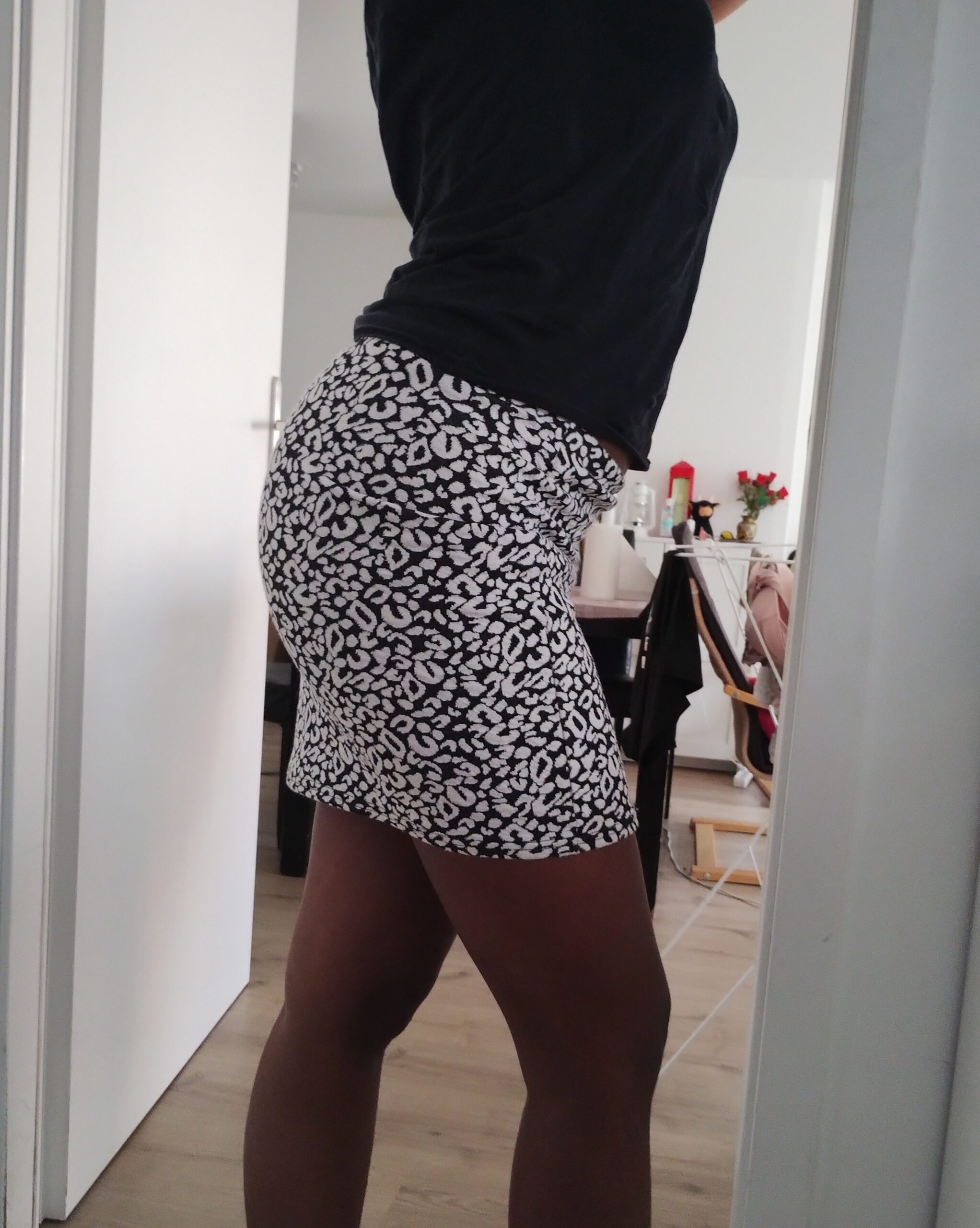 Jupe Cache-Cache Imprimé Vintage T38 – Image 4