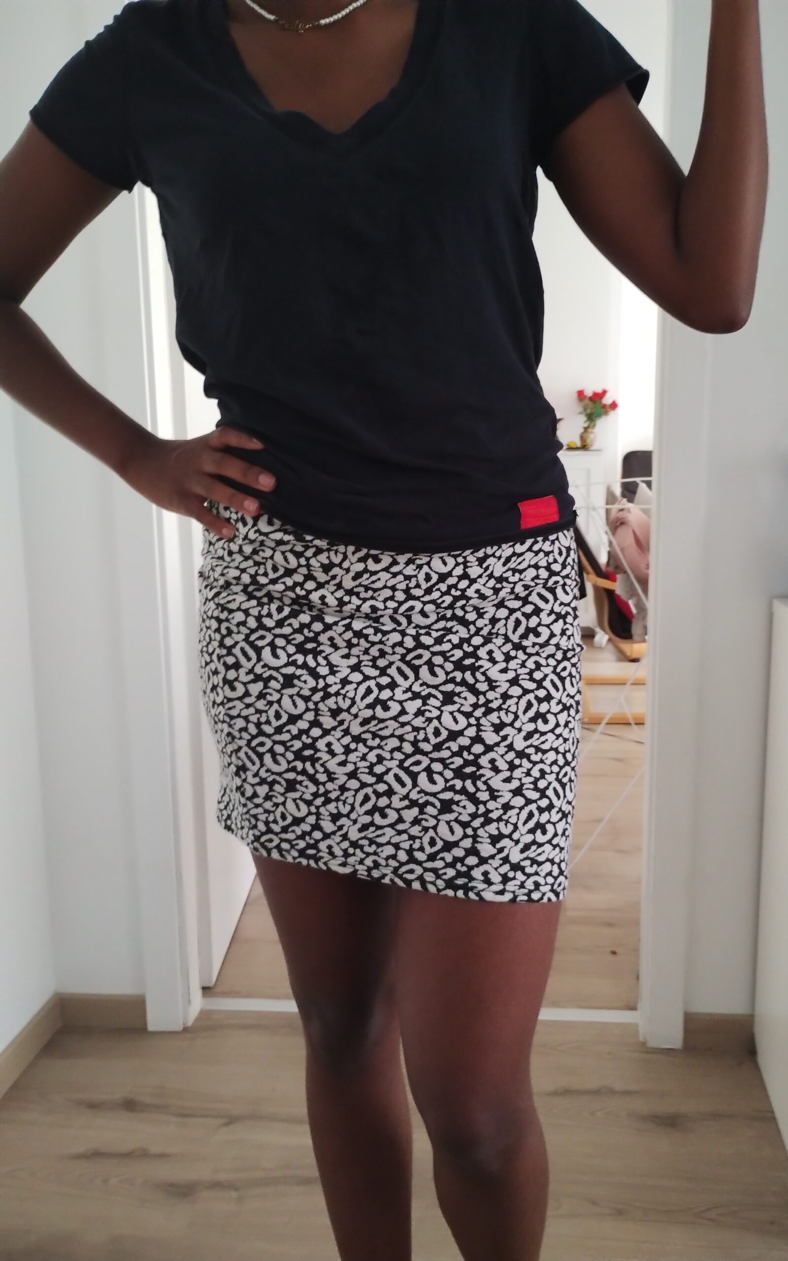 Jupe Cache-Cache Imprimé Vintage T38 – Image 5