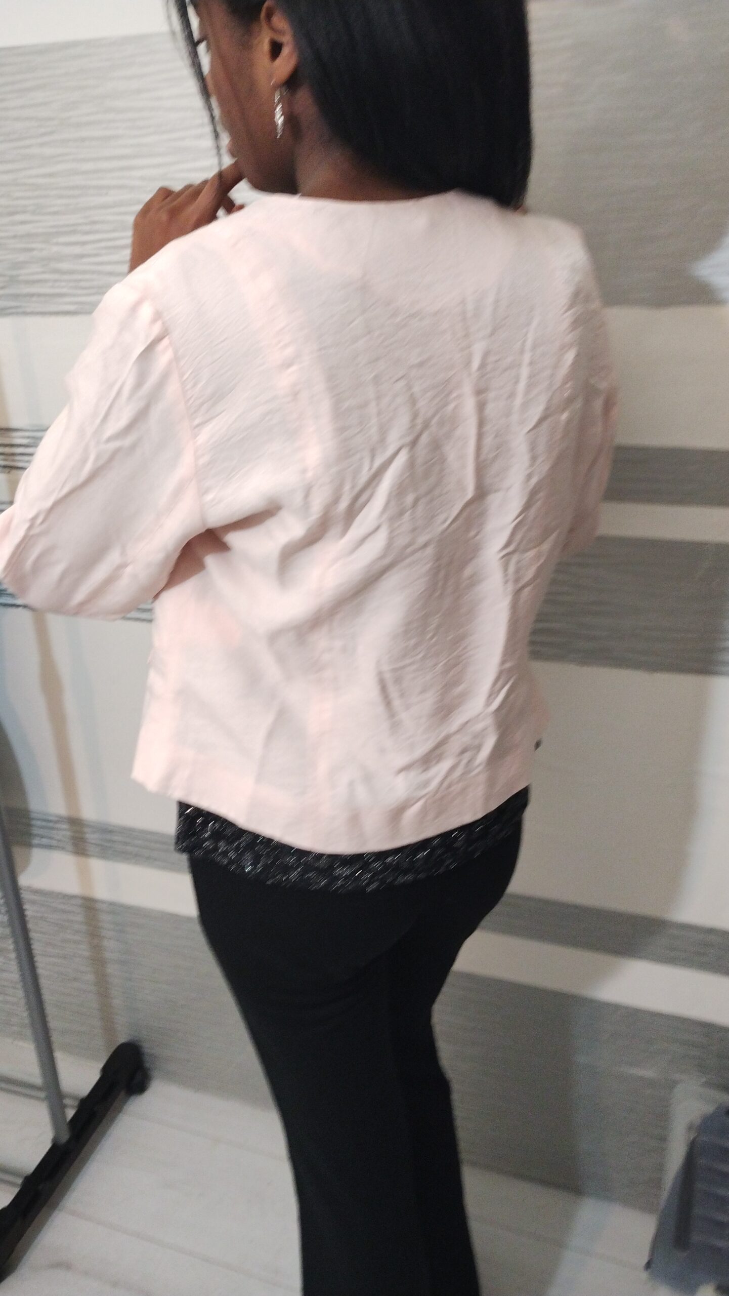 Veste tailleur rose paillettes Armand Thiery T40 – Image 7