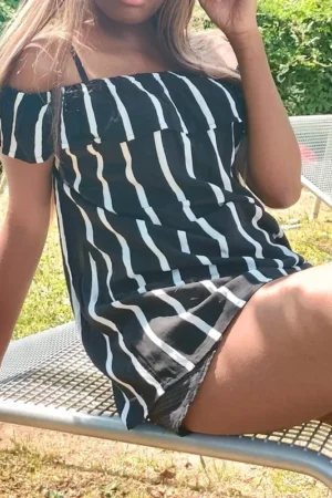 Top Chic Primark Noir À Rayures T38