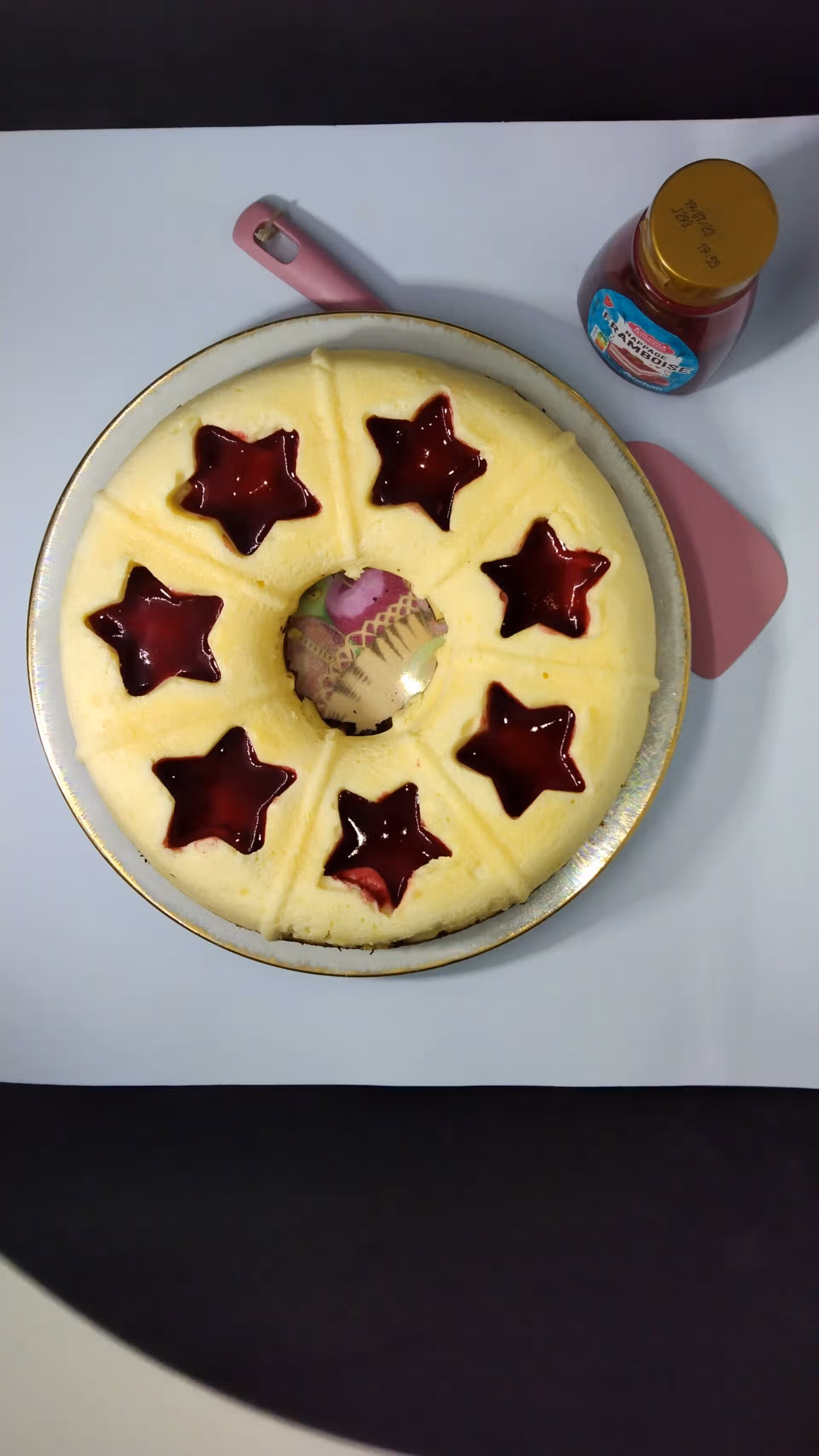 Moule à gâteau silicone doré avec étoiles- Couronne