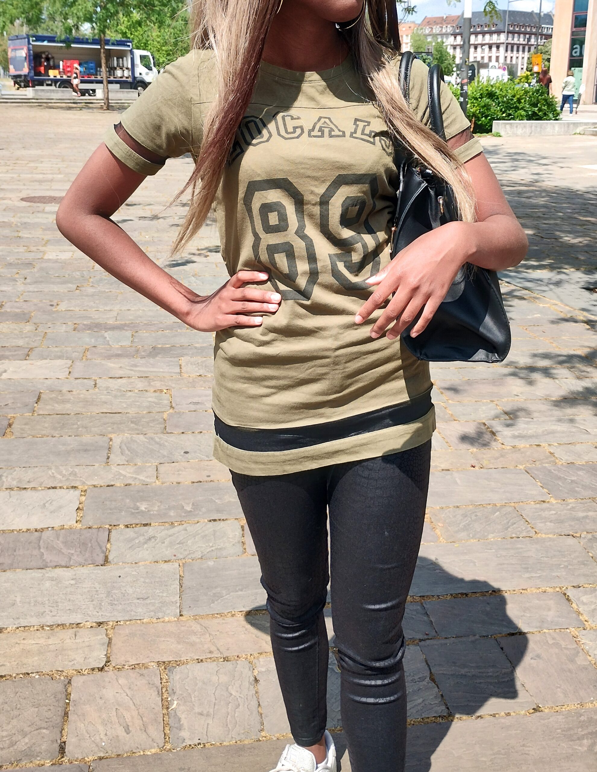 T-Shirt Streetwear Avec Écriture New Yorker Taille XS – Image 2