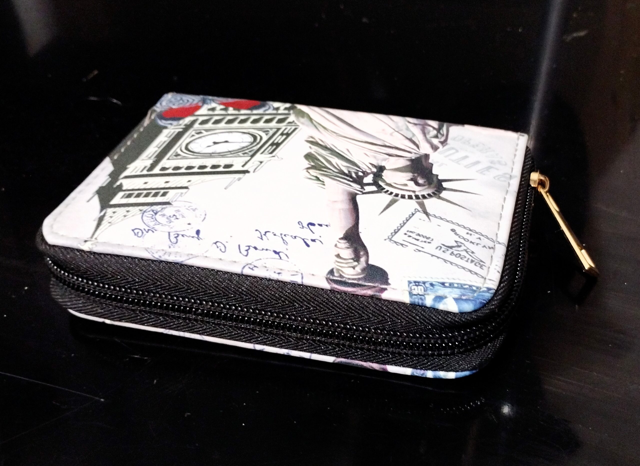 Porte-monnaie portefeuille Fun imprimé Statue de la Liberté – Image 4