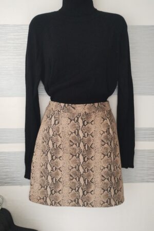 Jupe courte Serpent Python daim Taille 38