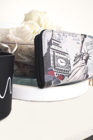 Porte-monnaie portefeuille Fun imprimé Statue de la Liberté