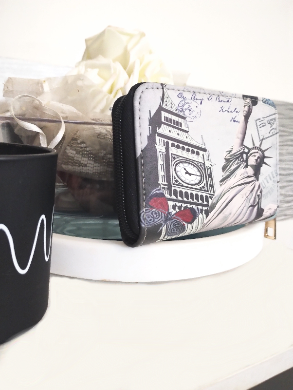 Porte-monnaie portefeuille Fun imprimé Statue de la Liberté