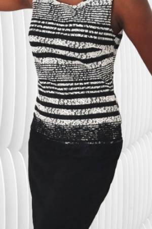 Robe sans manche dentelle élégante T38