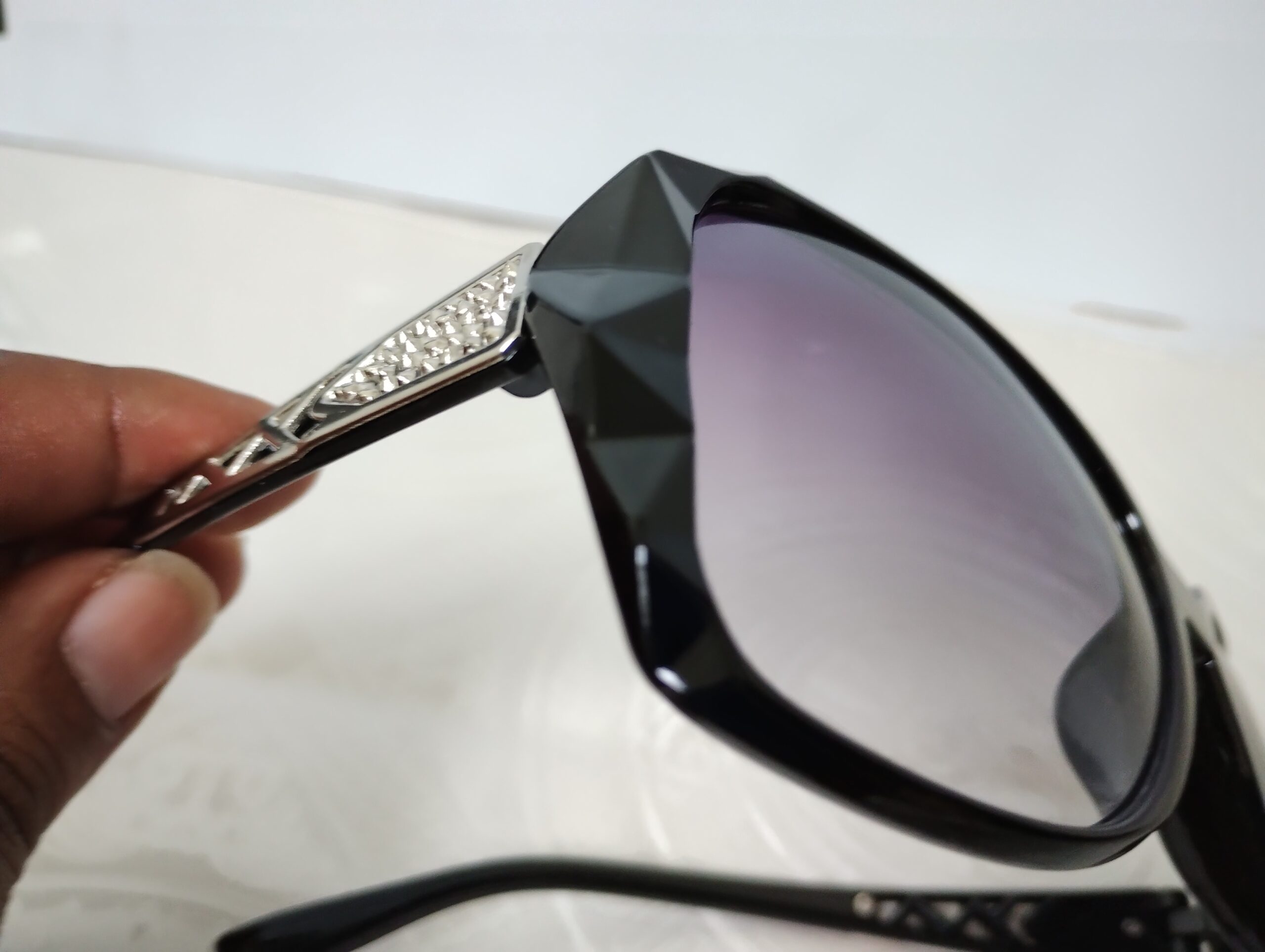 Lunettes Solaire Luxe métal argenté 405407 – Image 8