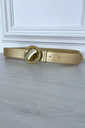 Ceinture dorée avec boucle miroir