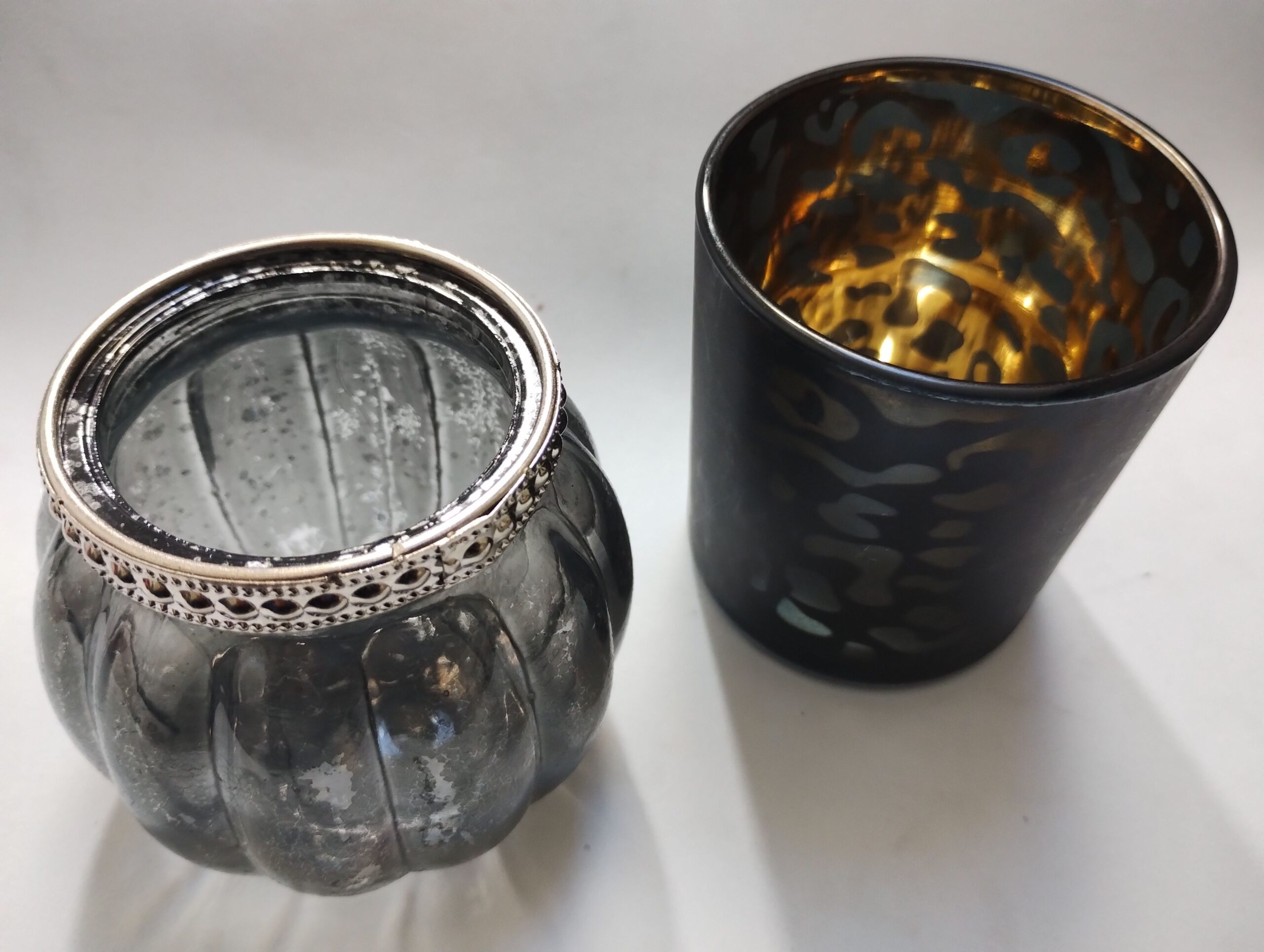 Set déco : lot de verres à bougie en verre