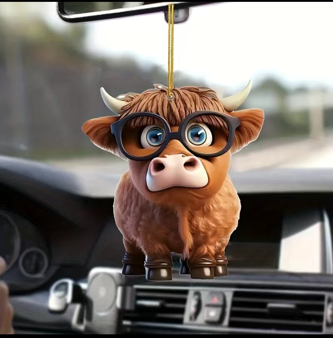 Petite vache rigolote de décoration