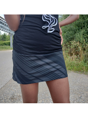 Mini Jupe À Rayures Diagonales T36