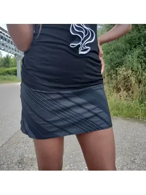 Mini Jupe À Rayures Diagonales T36