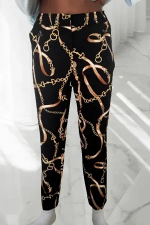 Pantalon Gold Chain black