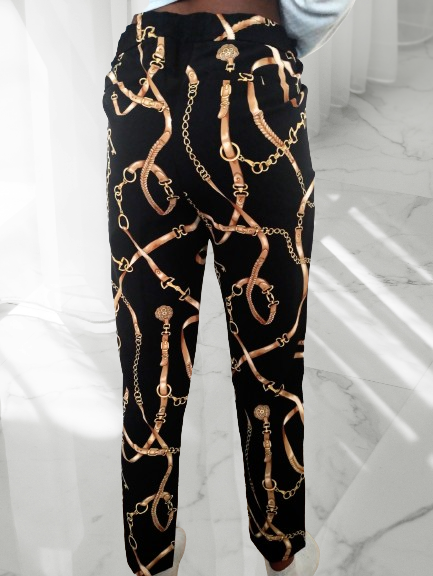 Pantalon Gold Chain black – Image 2