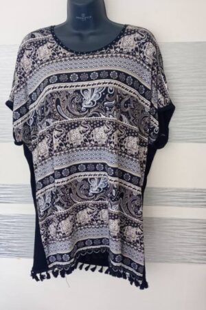 T-shirt C&A imprimé bohème pompons