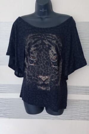 Top léopard strass MIM