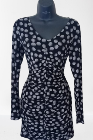 Robe pétales fleurs froncée