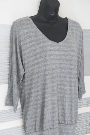 T-shirt gris rayures argenté Cache cache