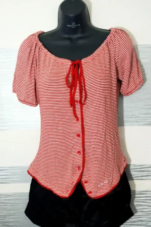 Top rayures rouge blanc Vodoo