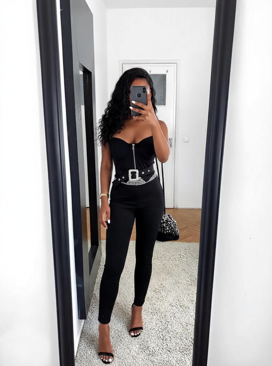 Ensemble sexy 3 pièces Strass – Image 3