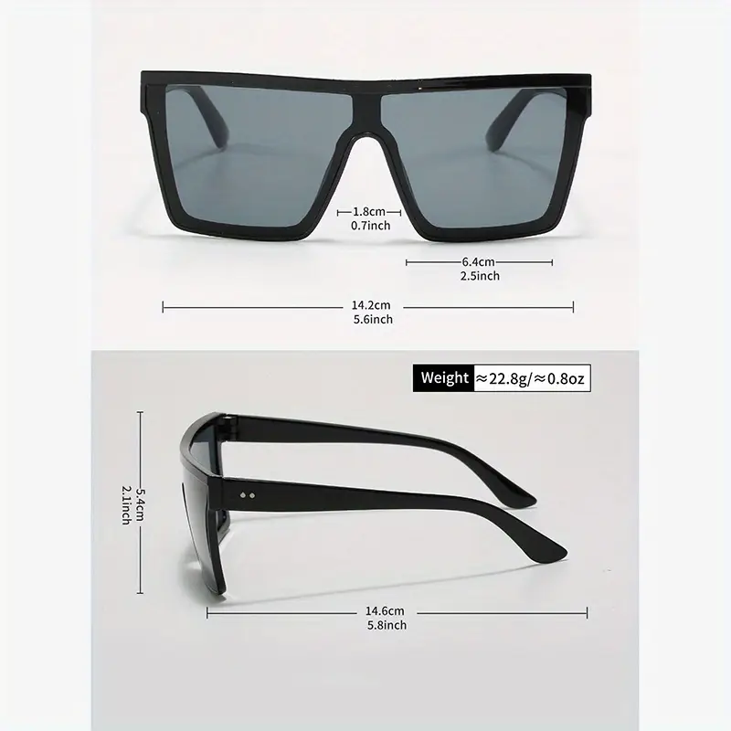 Lunettes trendy oversize argent 414 – Image 4