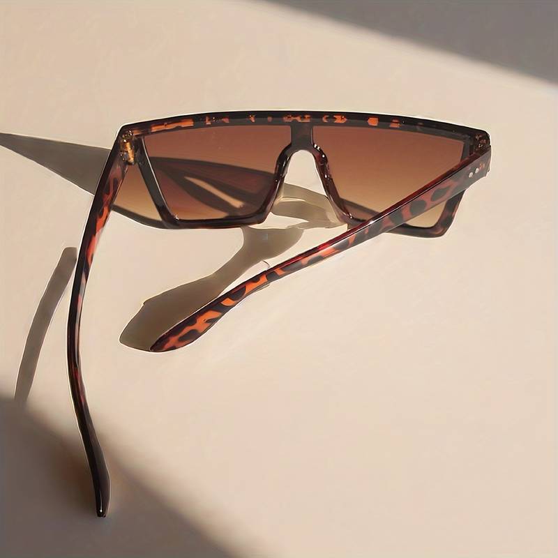 Lunettes trendy oversize brun léopard 413 – Image 4