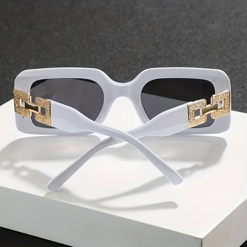 Lunettes chics inspi luxe blanches 419 – Image 3