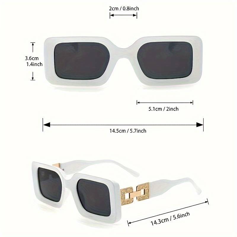 Lunettes chics inspi luxe blanches 419 – Image 4