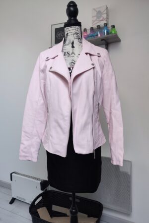 Veste Perfecto rose similicuir T40